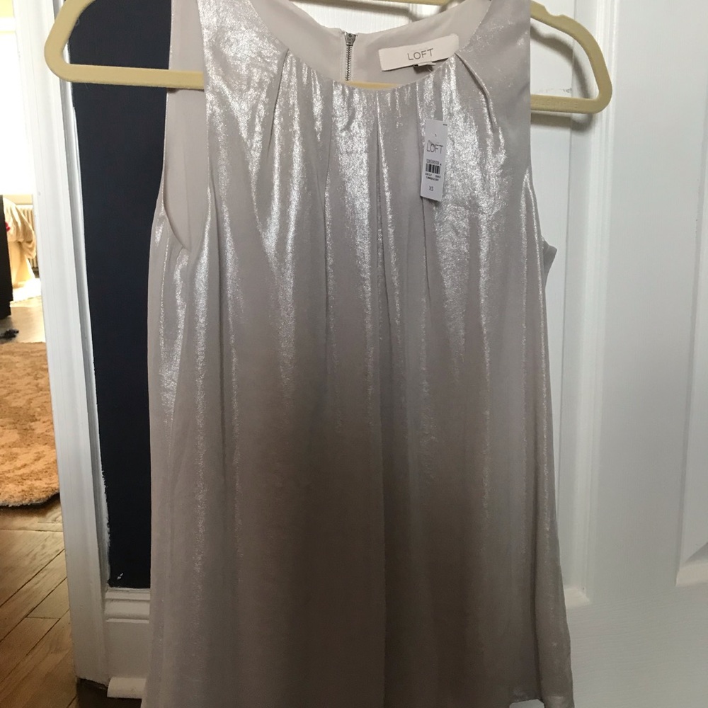 Gorgeous silver blouse/shell